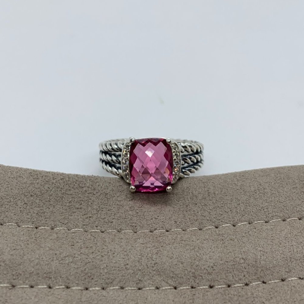 David Yurman Petite Wheaton Tourmaline Ring Size 6